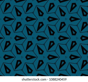 Abstract background with geometric seamless ornament. Vector illustration.
