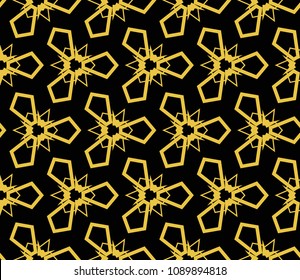 Abstract background with geometric seamless ornament. Vector illustration.