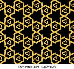 Abstract background with geometric seamless ornament. Vector illustration.