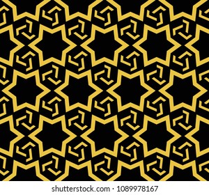 Abstract background with geometric seamless ornament. Vector illustration.