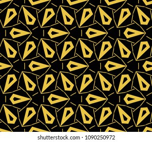 Abstract background with geometric seamless ornament. Vector illustration.