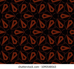 Abstract background with geometric seamless ornament. Vector illustration.