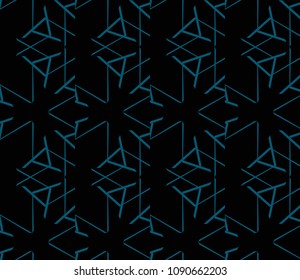 Abstract background with geometric seamless ornament. Vector illustration.