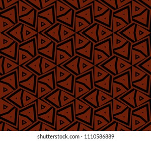 Abstract background with geometric seamless ornament. Vector illustration.