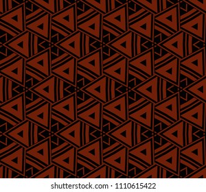 Abstract background with geometric seamless ornament. Vector illustration.