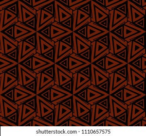 Abstract background with geometric seamless ornament. Vector illustration.