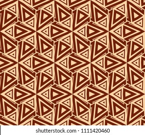 Abstract background with geometric seamless ornament. Vector illustration.