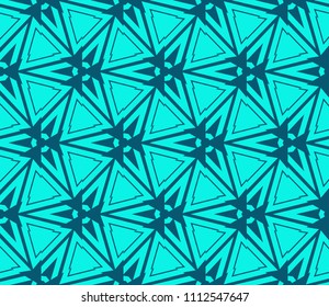 Abstract background with geometric seamless ornament. Vector illustration.