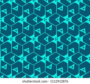 Abstract background with geometric seamless ornament. Vector illustration.