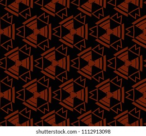 Abstract background with geometric seamless ornament. Vector illustration.