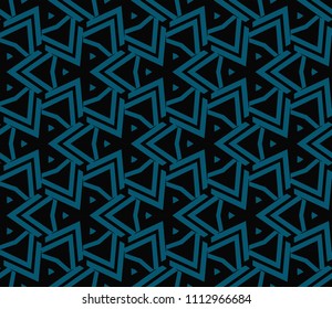 Abstract background with geometric seamless ornament. Vector illustration.