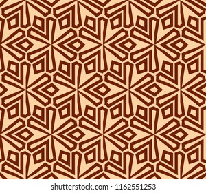 Abstract background with geometric seamless ornament. Vector illustration.