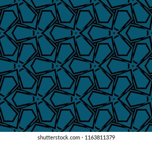 Abstract background with geometric seamless ornament. Vector illustration.