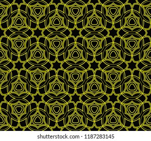 Abstract background with geometric seamless ornament. Vector illustration.