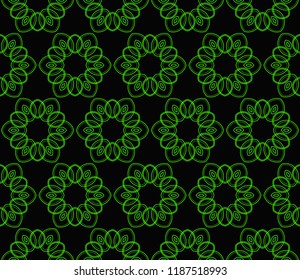 Abstract background with geometric seamless ornament. Vector illustration.