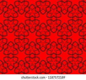 Abstract background with geometric seamless ornament. Vector illustration.