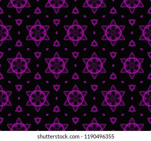 Abstract background with geometric seamless ornament. Vector illustration.