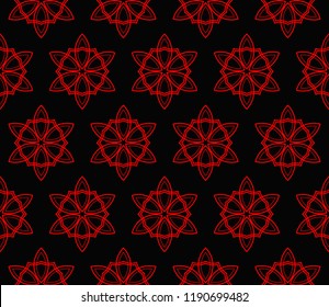 Abstract background with geometric seamless ornament. Vector illustration.