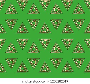 Abstract background with geometric seamless ornament. Vector illustration.