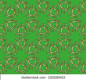 Abstract background with geometric seamless ornament. Vector illustration.