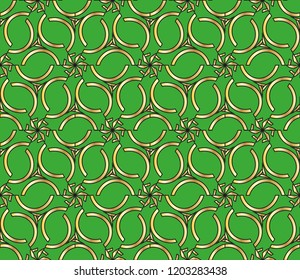 Abstract background with geometric seamless ornament. Vector illustration.