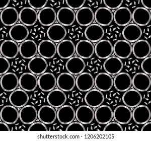 Abstract background with geometric seamless ornament. Vector illustration.