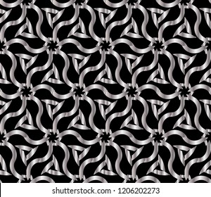 Abstract background with geometric seamless ornament. Vector illustration.