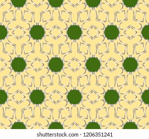 Abstract background with geometric seamless ornament. Vector illustration.