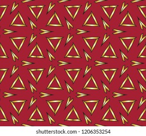 Abstract background with geometric seamless ornament. Vector illustration.