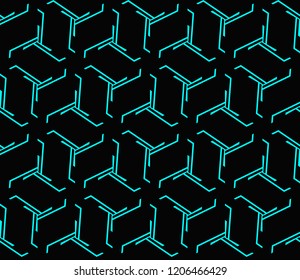 Abstract background with geometric seamless ornament. Vector illustration.