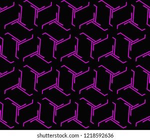Abstract background with geometric seamless ornament. Vector illustration.