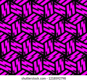 Abstract background with geometric seamless ornament. Vector illustration.