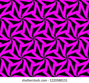 Abstract background with geometric seamless ornament. Vector illustration.