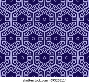 Abstract background with geometric seamless ornament. Vector illustration.