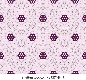 Abstract background with geometric seamless ornament. Vector illustration.