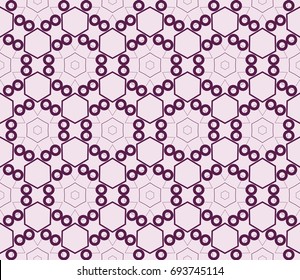 Abstract background with geometric seamless ornament. Vector illustration.