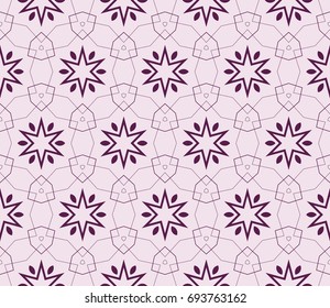 Abstract background with geometric seamless ornament. Vector illustration.