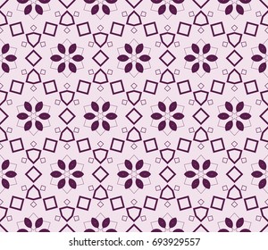 Abstract background with geometric seamless ornament. Vector illustration.
