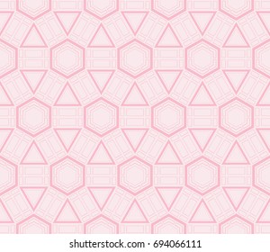 Abstract background with geometric seamless ornament. Vector illustration.