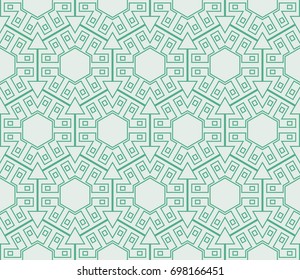 Abstract background with geometric seamless ornament. Vector illustration.