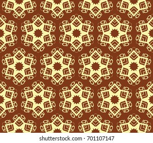 Abstract background with geometric seamless ornament. Vector illustration.