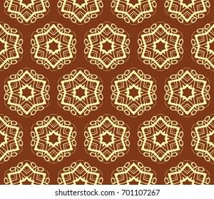 Abstract background with geometric seamless ornament. Vector illustration.