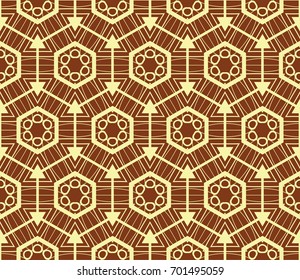 Abstract background with geometric seamless ornament. Vector illustration.