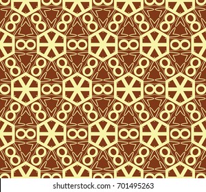 Abstract background with geometric seamless ornament. Vector illustration.