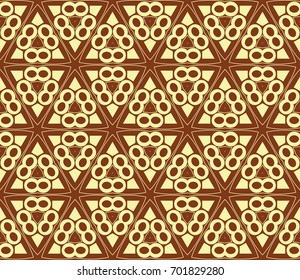 Abstract background with geometric seamless ornament. Vector illustration.