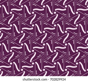 Abstract background with geometric seamless ornament. Vector illustration.