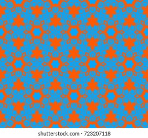 Abstract background with geometric seamless ornament. Vector illustration.