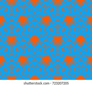 Abstract background with geometric seamless ornament. Vector illustration.