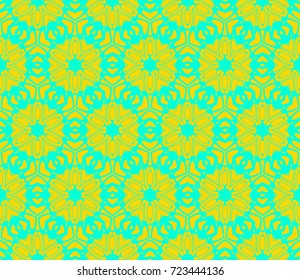 Abstract background with geometric seamless ornament. Vector illustration.