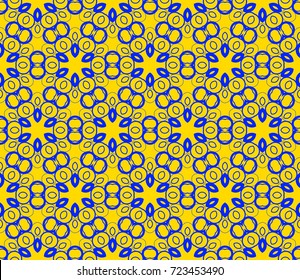 Abstract background with geometric seamless ornament. Vector illustration.